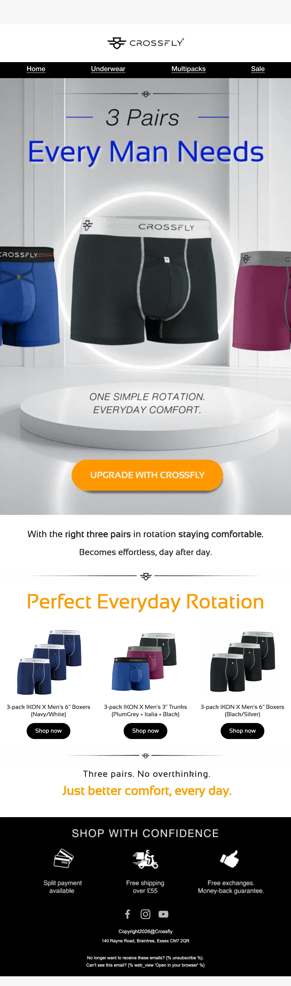 Perfect Everyday Rotation, complete email design