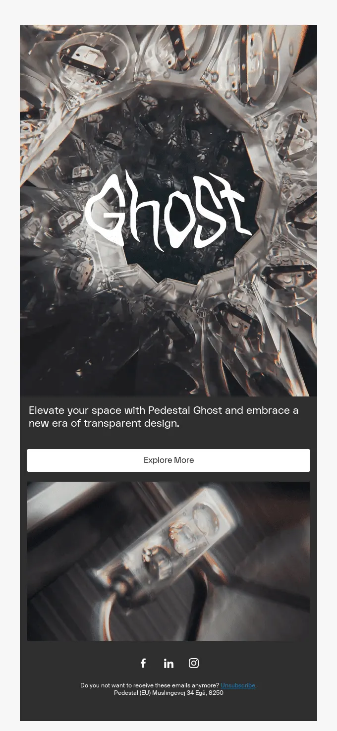 Pedestal email design by Excelohunt