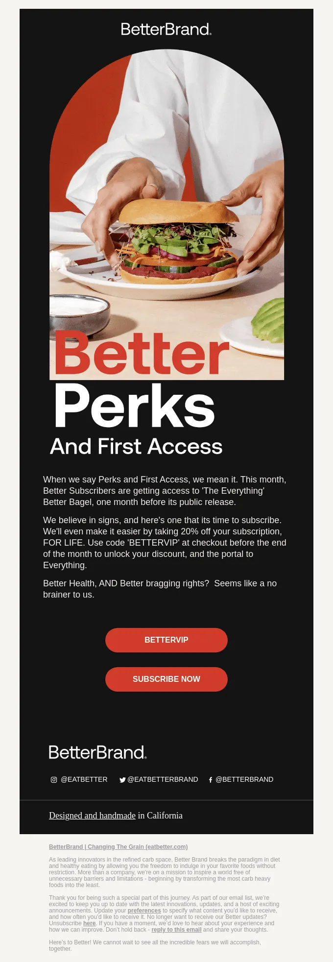 BetterBrand email design by Excelohunt