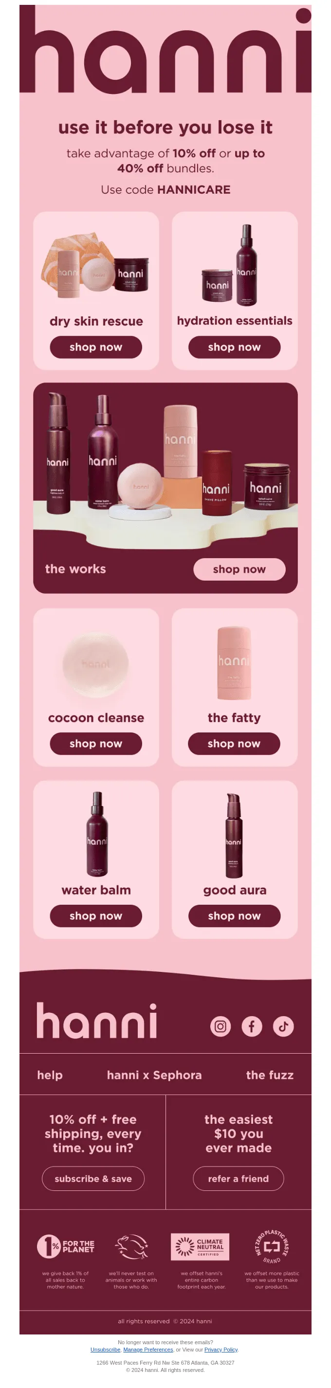 Hanni email design by Excelohunt